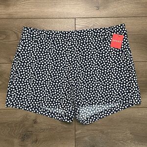 SPANX Navy and White Dotted Athletic Shorts
